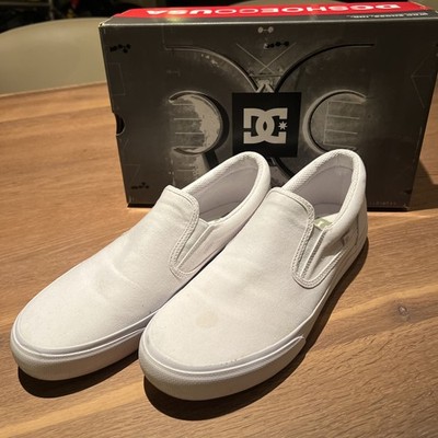 DC Shoe Trase Slip-On tx White adys300184 Sz 10.5