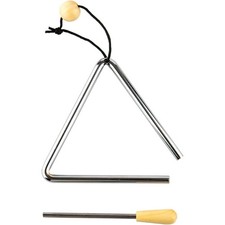 Triangle Hand Percussion with Striker, Rhythm Steel Triangles Music Instrument