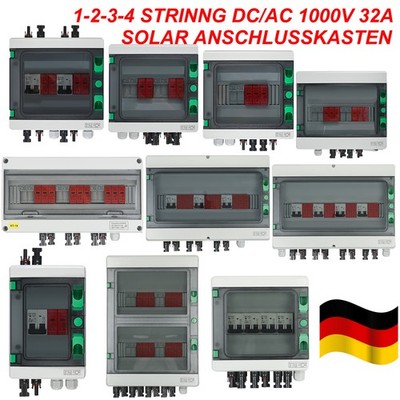 Solar Anschlusskasten PV 1-4 Strings PV Überspannungsschutz Solarpanel 0% MwSt.