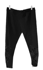 BRAZIL ROXX brazilroxx leggings Black Floral Cutout Stretch Large
