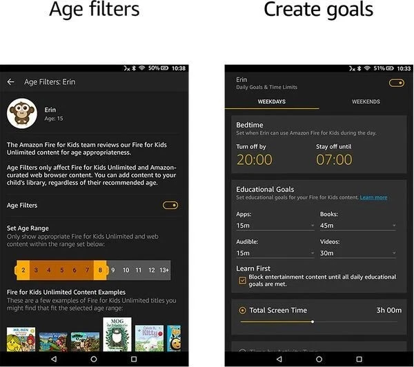 Amazon Fire 7 Kids Edition Tablet (9th Generation) 16GB, 7 Inch -Pink Xmas Gift - Image 4 of 4