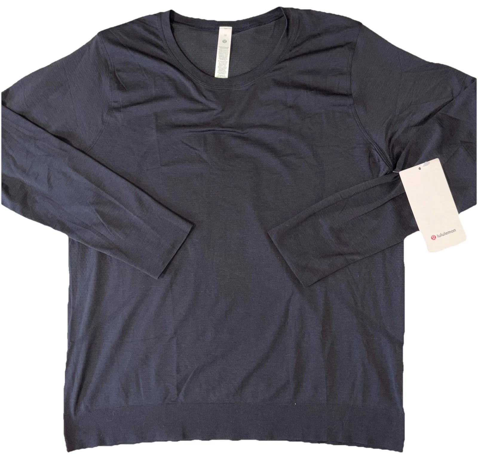NWT⚡️LULULEMON⚡️SIZE 12⚡️ SWIFTLY RELAXED LONG SLEEVE⚡️AUTHENTIC⚡️BLACK⚡️BASIC