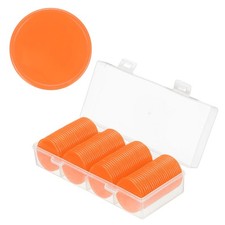 100Pcs Poker Chips 37mm Blank Mini Bingo Chips with Box, Orange
