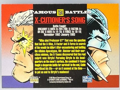 1993 SkyBox Marvel Universe - X-Cutioner's Song #154