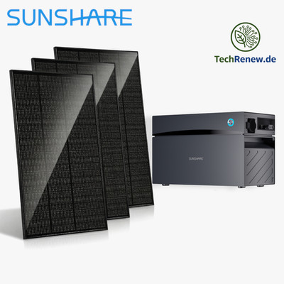 Balkonkraftwerk Set 600W Speicher 1,5kWh Sunshare GLORY ohne Halterung