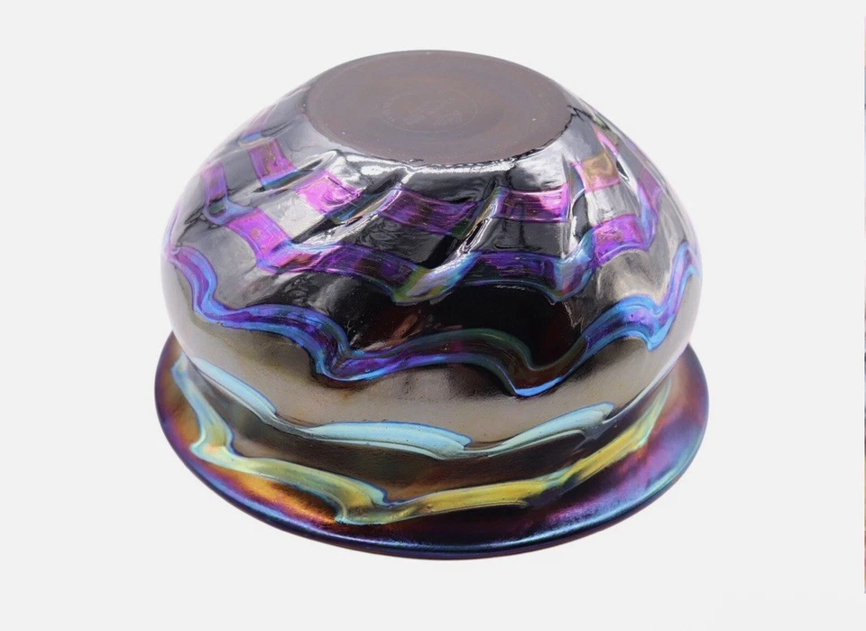 Rosenthal Clásico Rosa Jugendstil Vidrio Iridiscente Cuenco Decorativo Foto 3 de 4