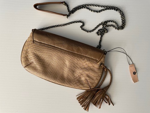 Vintage Oroton Small Leather Bag Chain Strap NWT Slight Damage - Picture 4 of 5