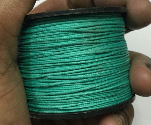 Wax Cotton Cord For DIY Jewelry Making Beading 100 Mtr, 0.5MM Teal - Picture 2 of 2