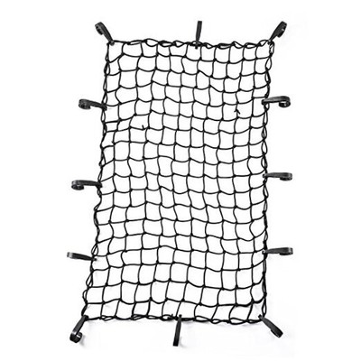  22''x38'' Black Latex Bungee Cargo Net Strech to 44''x76'', Luggage Netting with 1