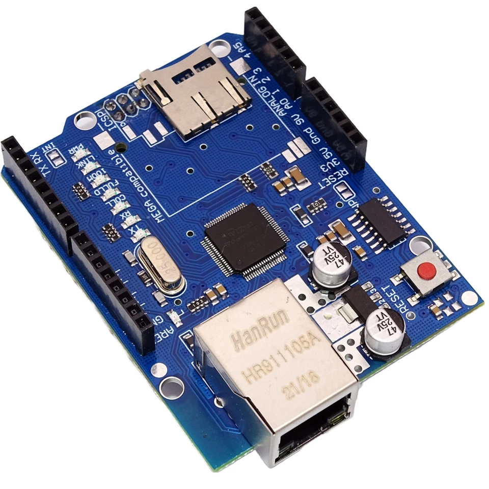 Ethernet Shield + MicroSD-Karten Slot | W5100 Controller für Arduino Uno/Mega R3 - Bild 3 von 4