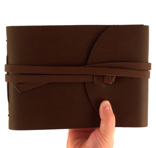 Leather Photo Album Scrapbook 4x6 5x7 Vintage Antique Rustic Handmade Genuine - Picture 4 of 7