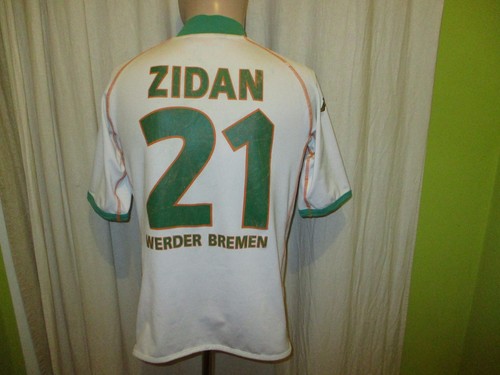 Werder Bremen Original Kappa Heim Trikot 2004/05 "KIK" + Nr.21 Zidan Gr.S- M - Afbeelding 1 van 4