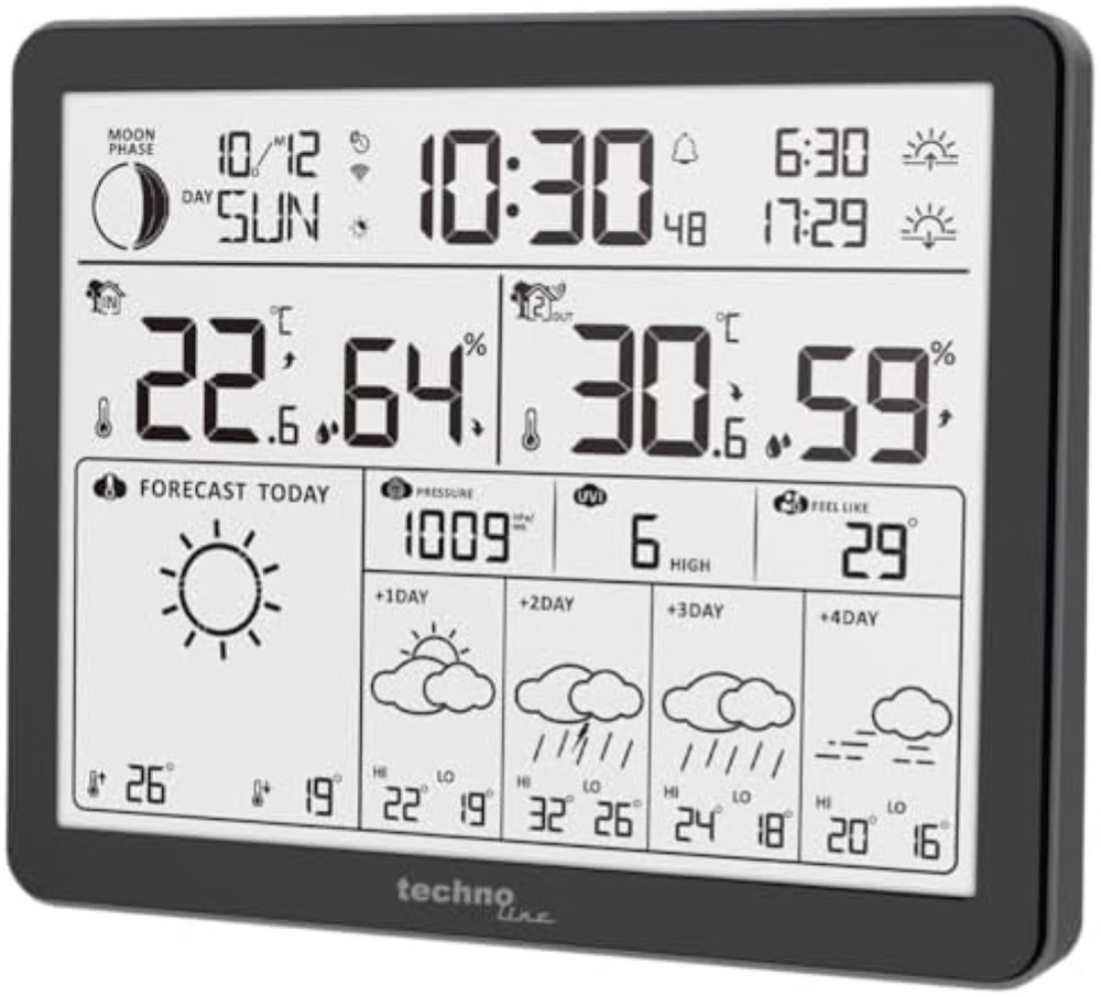 WD3000 Stazione Meteo con 4 Giorni di Previsioni e App Tuya Smart