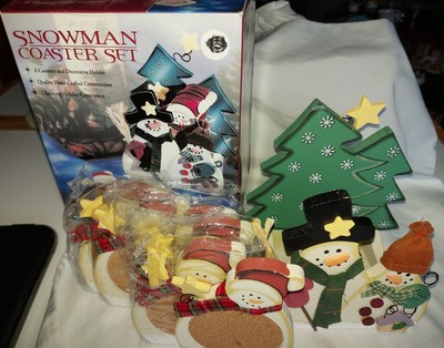 Snowman Coaster Set By Holiday Classics Collection  2004 NIB