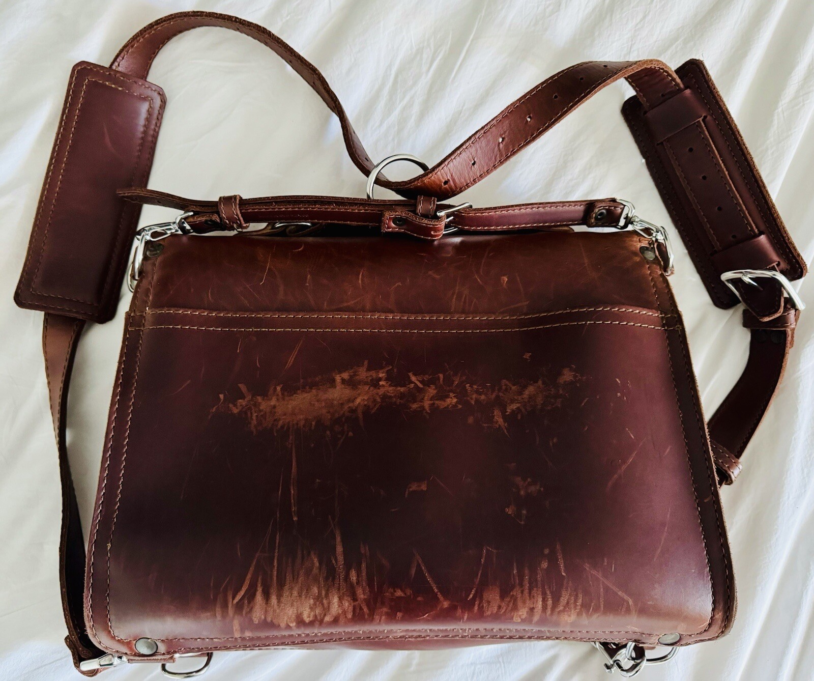 Saddleback Leather Thin Front Pocket Briefcase (Chestnut) FREE 49