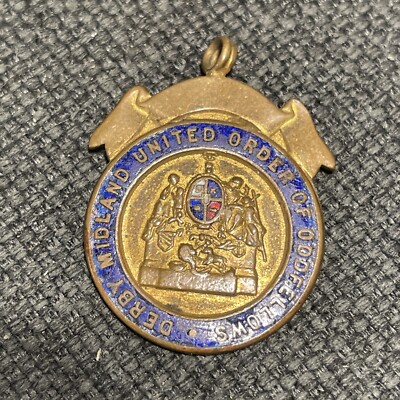 Odd Fellows Vintage Fob Pendant - Enamel FLT Fraternal Member