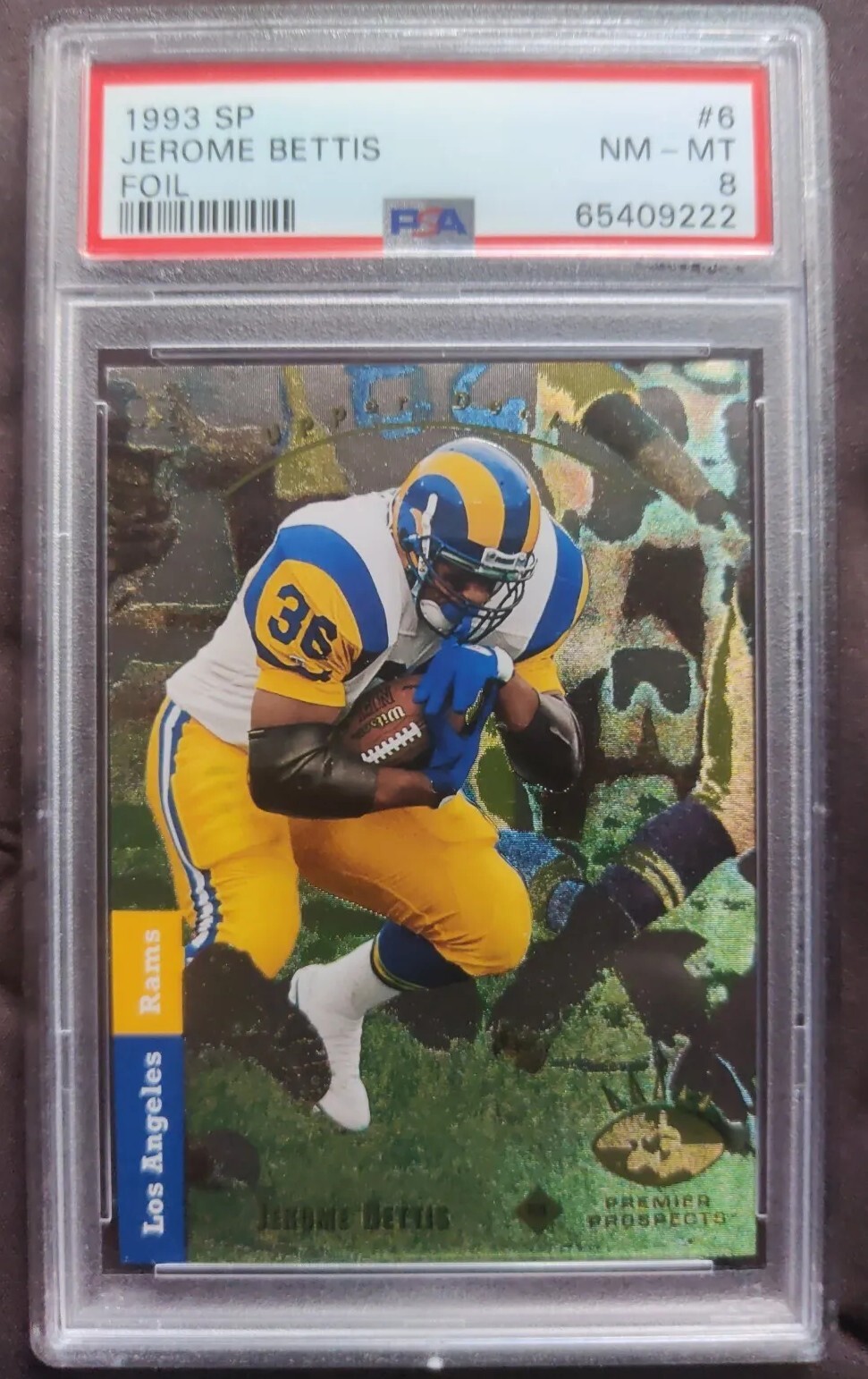 1993 Upper Deck SP #6 Jerome Bettis RC Foil PSA 8