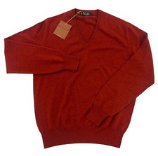 Loro Piana Red Baby Cashmere sweater Size Medium, EU 50 Made in Italy