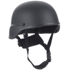 ARMY TACTICAL COMBAT HELMET MICH HEAD PROTECTION FIBERGLASS AIRSOFT BLACK