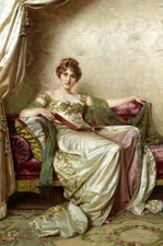 Art Giclee Printed Oil Painting Soulacroix Frederic Elegante Home Decor Canvas