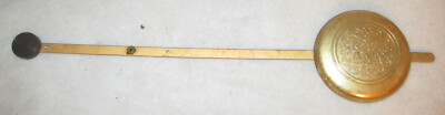 Antique Clock Brass Pendulum Bob With Counter Weight 15.5'' W 2.4 oz