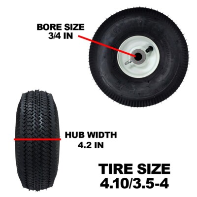Proven Part Tire and Wheel For Exmark and For Toro 105-3471 4.10