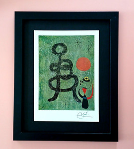 JOAN MIRO + BEAUTIFUL 1962 SIGNED PRINT + VINTAGE + FRAMED + BUY IT NOW!!
