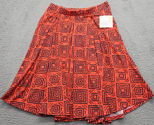 LuLaRoe A Line Skirt Womens Large Multi Simply Comfortable Pleated Elastic Waist