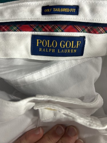 Polo Golf Ralph Lauren Pants White With Navy Cotton Twill Stretch Men’s 32x30 - Picture 7 of 9