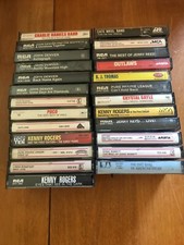 Vintage country music cassettes - lot of 25 - John Denver, Outlaws, CDB, more