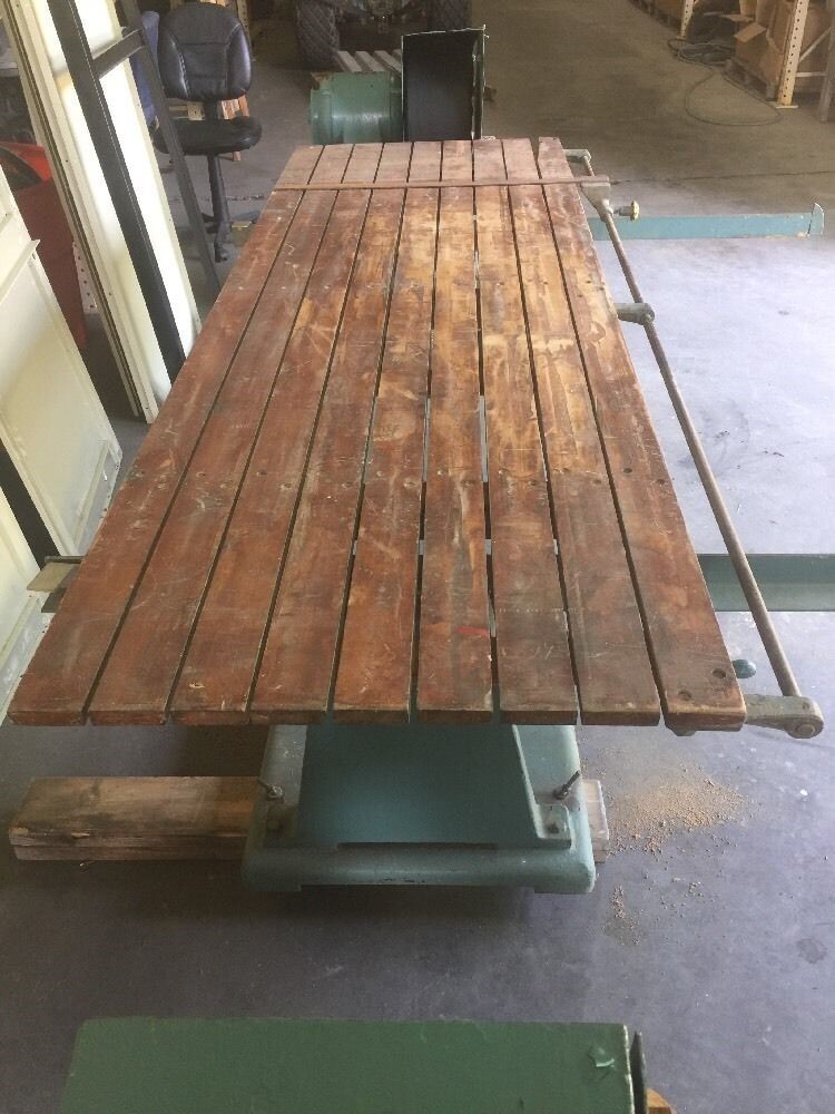 Wysong and Miles Stroke Sander W/ Adjustable Height Sliding Table Open Band Sand