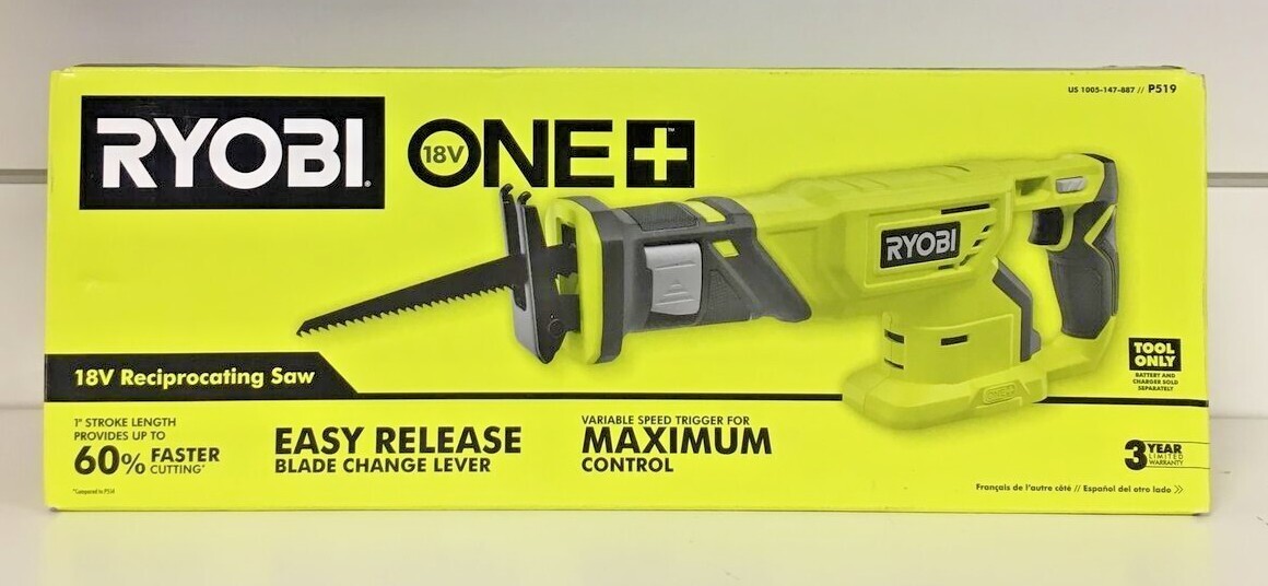 Ryobi P519VN 18V Cordless Reciprocating 