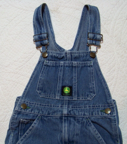 Youth John Deere Denim Overalls - Size 5 Reg - Picture 3 of 10