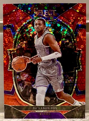 JERSEY NUMBER MATCH! 2022-23 Select Red Disco Prizm De’Aaron Fox 5/49! SPURS!