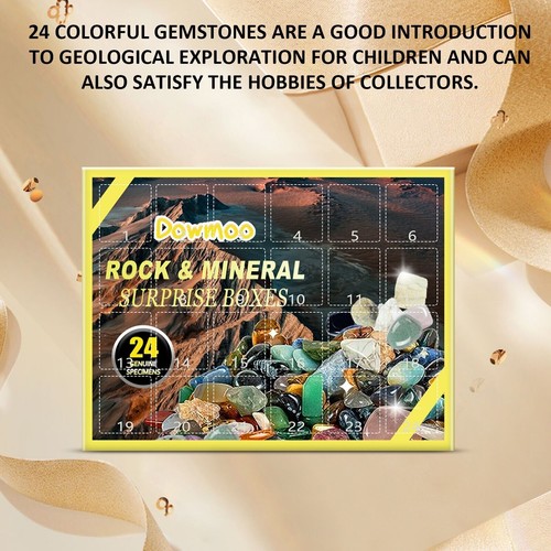 Rock Collection Advent Calendar 2024, Advent Calendar for Kids with 24 Gemstones - Picture 4 of 5