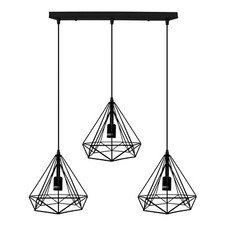 3 Way Vintage Industrial Pendant Light Hanging Retro Lamp LED Ceiling Lights