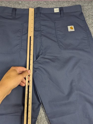 Carhartt Pants Mens 38x32 Blue Ripstop Bicomponent Lighweight Work Pant NEW READ - Picture 9 of 12