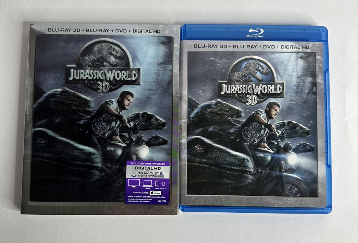 Jurassic World Blu-ray 3D/Blu-ray/DVD/Digital w/Lenticular