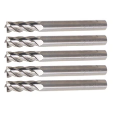 LABLT 5 Pack 1/4" 4 Flute 3/4" LOC 2-1/2" OAL Carbide End Mill- TiALN COATED