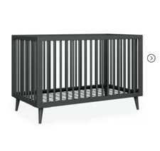 Novogratz Harper 3-in-1 Convertible Baby Crib for Nursery in Olive Stone