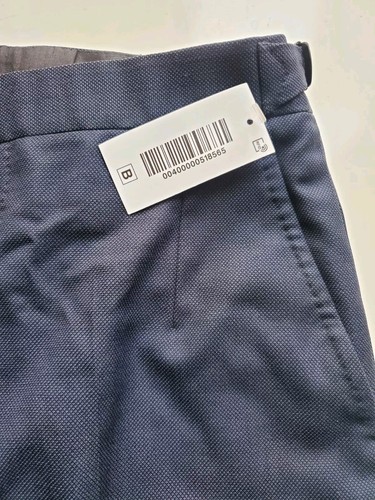 Nuevo sin etiquetas Pantalones Gurkha Hayward Para Hombre Azul Oscuro Plisado Granadina Grifos Laterales Talla W31, L31 - Imagen 7 de 9