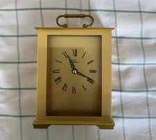 Brushed Brass Quartz Mantel Clock
