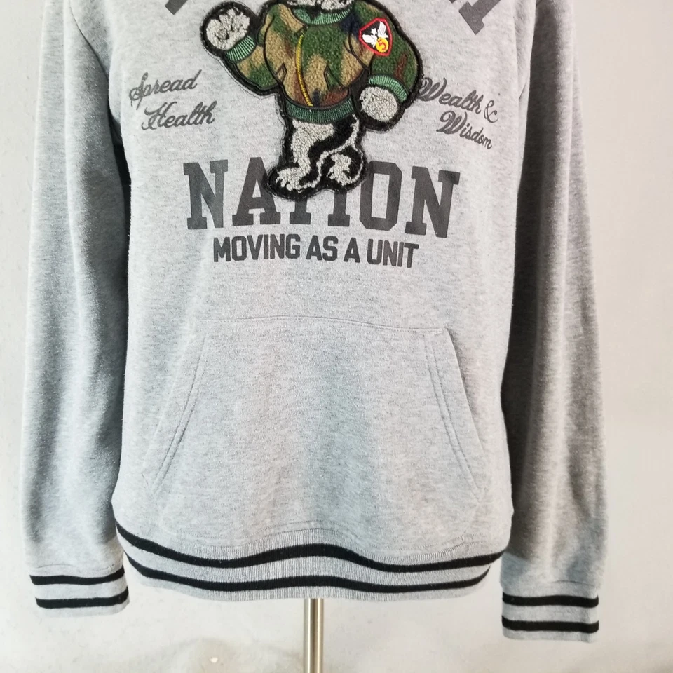 Parish Nation hoodie sweater sweatshirt mens large teddy bear Y2k Hip Hop Street - Image 3 of 4