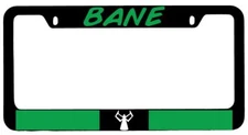 Bane Black METAL License Plate Frame DC
