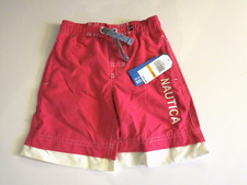 Nautica Little Boy's S/4 Pink Mesh Lined Swim Trunks Shorts Board Shorts NWT