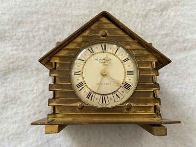 Vintage Le Chalet Suisse Helveco 7 Jewels Mechanical Wind Up Desk
