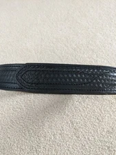 Dutyman 5021 Basketwave Leather 2-1/4 Inches Wide Buckeless Belt  Pre-owned M