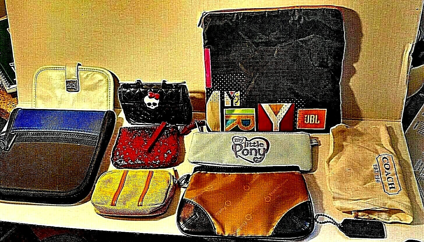 Junk Drawer Lot of 9 NEW Various Makeup, CD, Coin Bags eBay