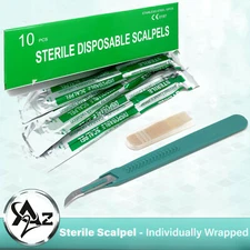 10 Craft Hobby Knife Stainless Steel Blades Precision Cut Disposable Scalpel #12