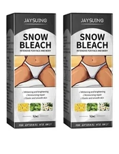 2 JAYSUING SNOW BLEACH CREAMS FOR PRIVATE PARTS INTIMATE AREAS UNDERARM BIKINI